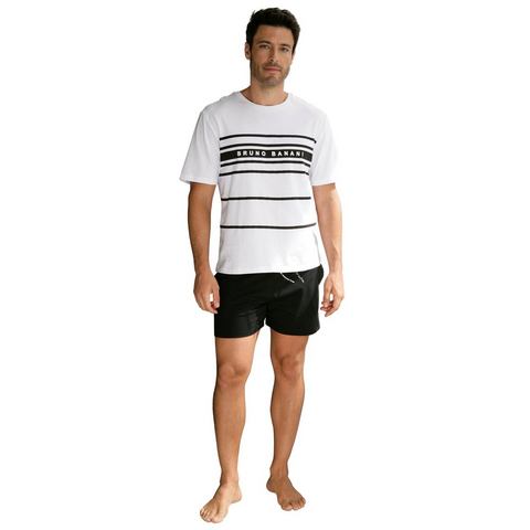 Bruno Banani Shortama met logoprint (2-delig, 1 stuk)