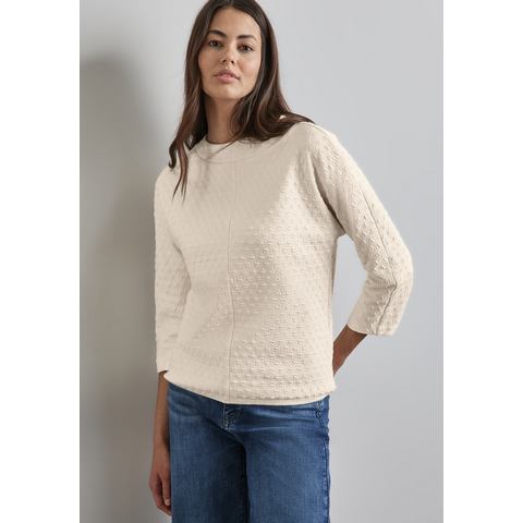 STREET ONE Shirt met 3/4 mouwen met structuurpatroon