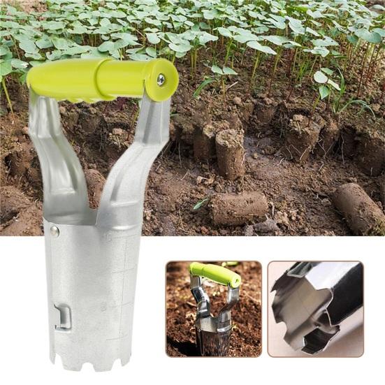 HOMEKA 1 Set Effectieve Transplanter met hoge hardheid Metaal Ergonomische Antislip Plantstarter voor tuinieren donkergroene kleur