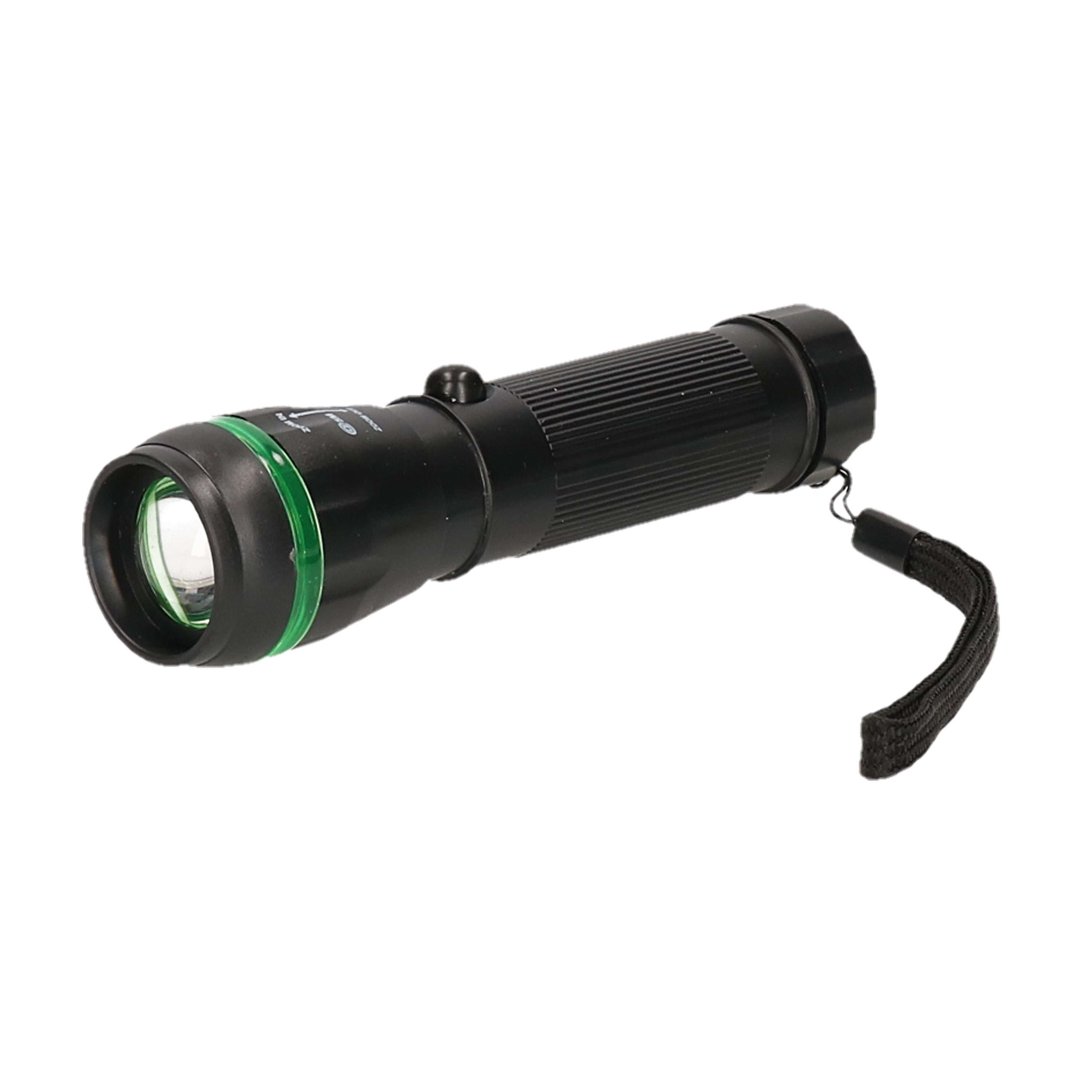 Humbert Zaklamp - LED - compact - kunststof - zwart - 15 cm -