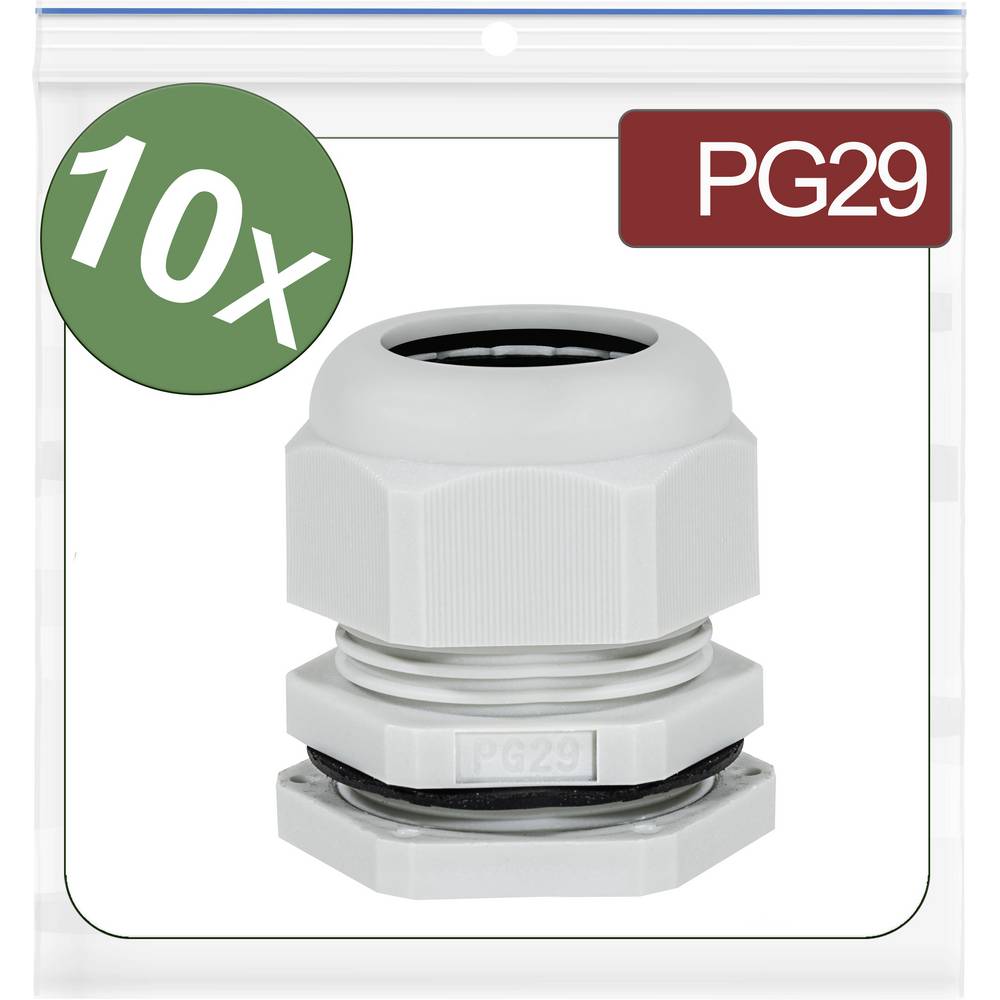 Quadrios 24CA399 Wartel PG29 Polyamide Grijs 10 stuk(s)