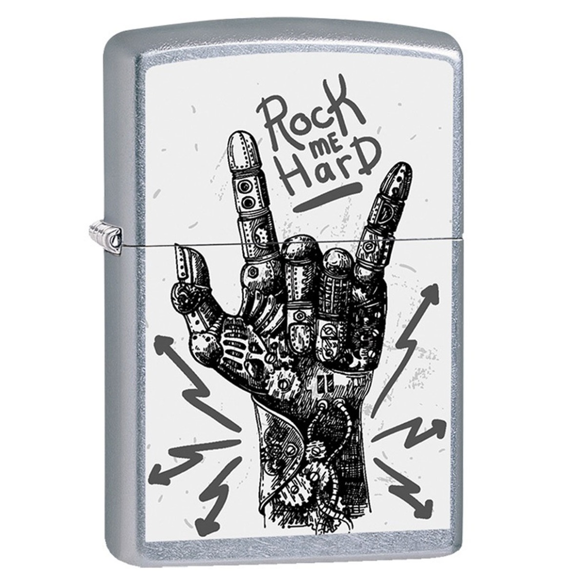 Fiftiesstore Zippo Aansteker Rock Me Hard Hand