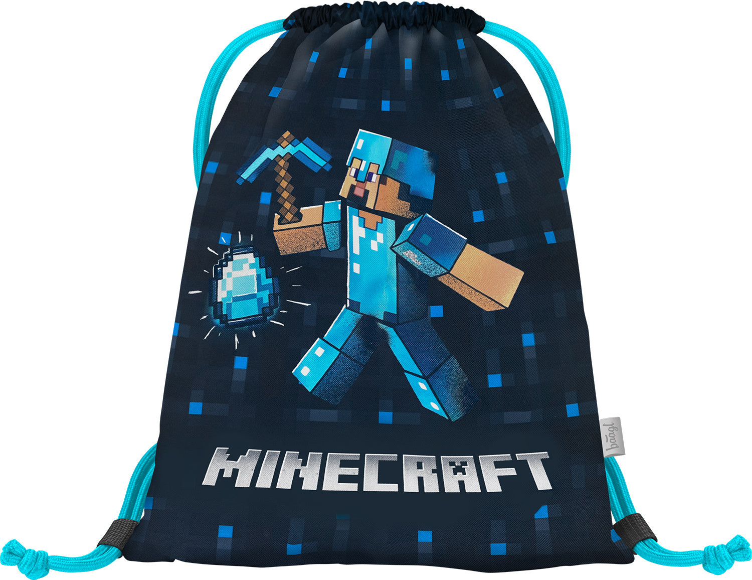 Baagl Minecraft Gymtas Blue Axe