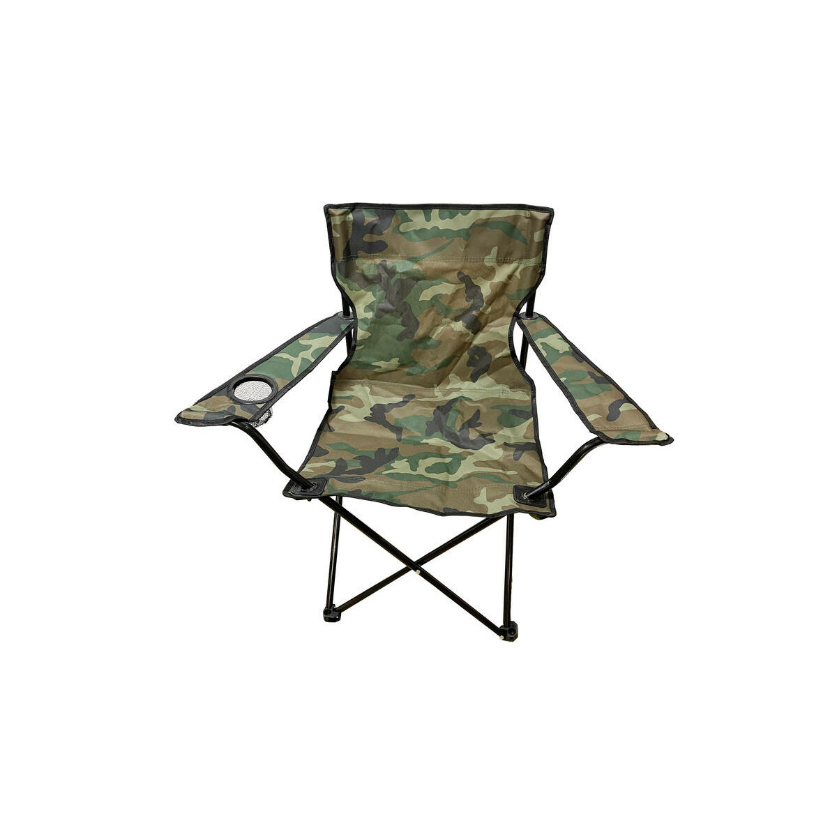 Benson Campingstoel - camouflage - opvouwbaar - 50 x 80 cm - lichtgewicht - max 100 kg - inklapbare stoel -
