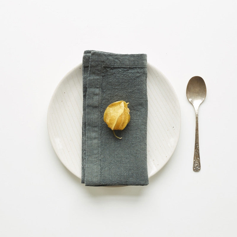 Linen Tales  linnen servetten - set van 2 - forest green - 40 x 40 cm