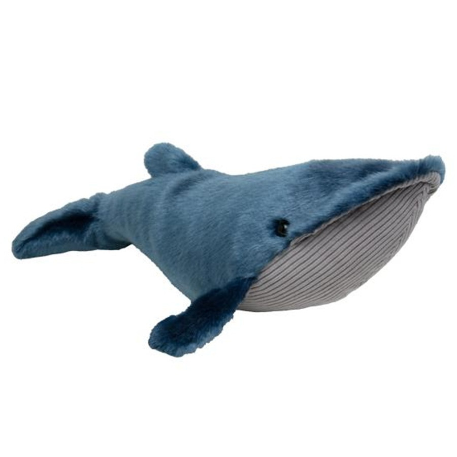 Nature Planet Pluche vinvis/walvis - knuffel walvis - blauw - cm - zeedieren knuffel -