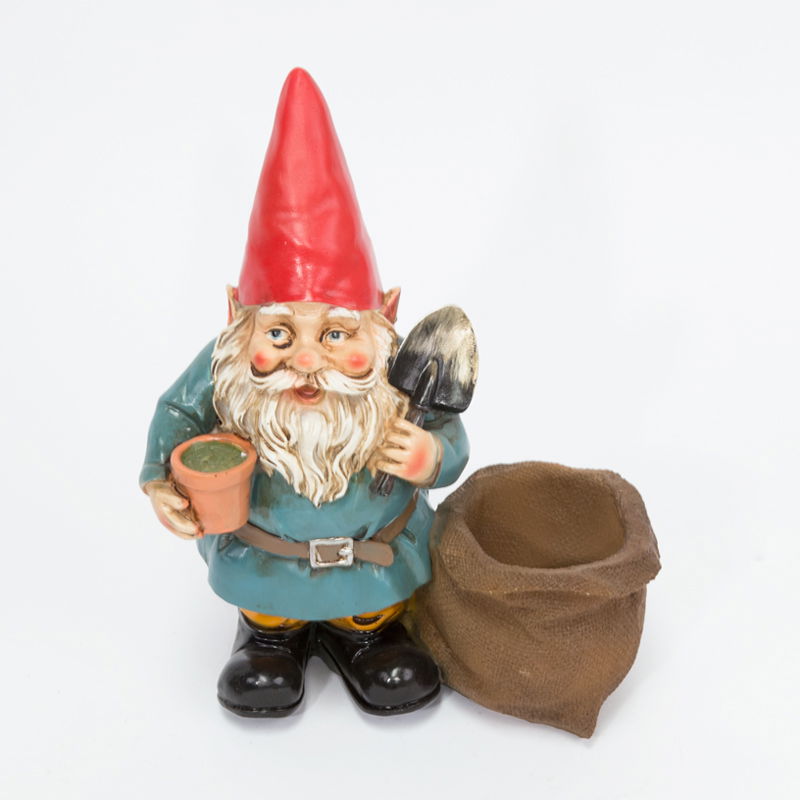 Oosterik home Tuinkabouter met schop en zak - 