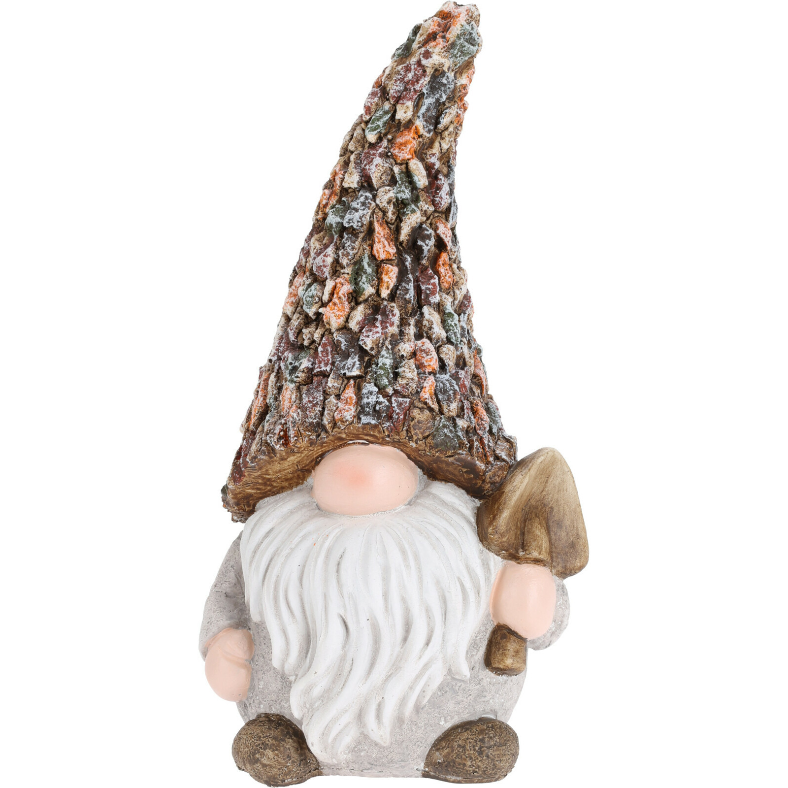 Pro Garden Tuinkabouter beeld Abraham - Polystone - met schep - 30 cm -