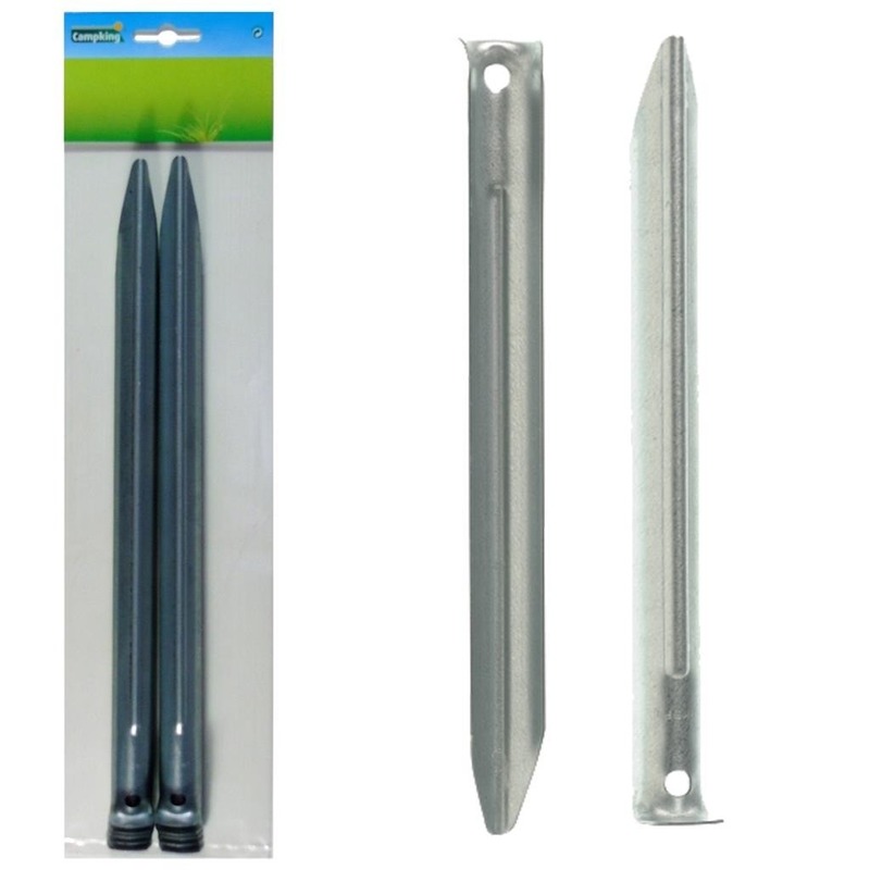 Merkloos 60x Tent haringen van metaal 24 cm -