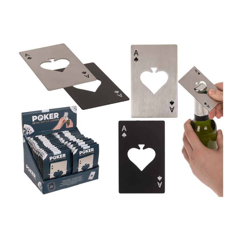 Out of the Blue <h2>Metalen Flesopener Pokerkaart 8,6x5,4cm</h2>
<p>Ben Je Op Zoek Naar Een
