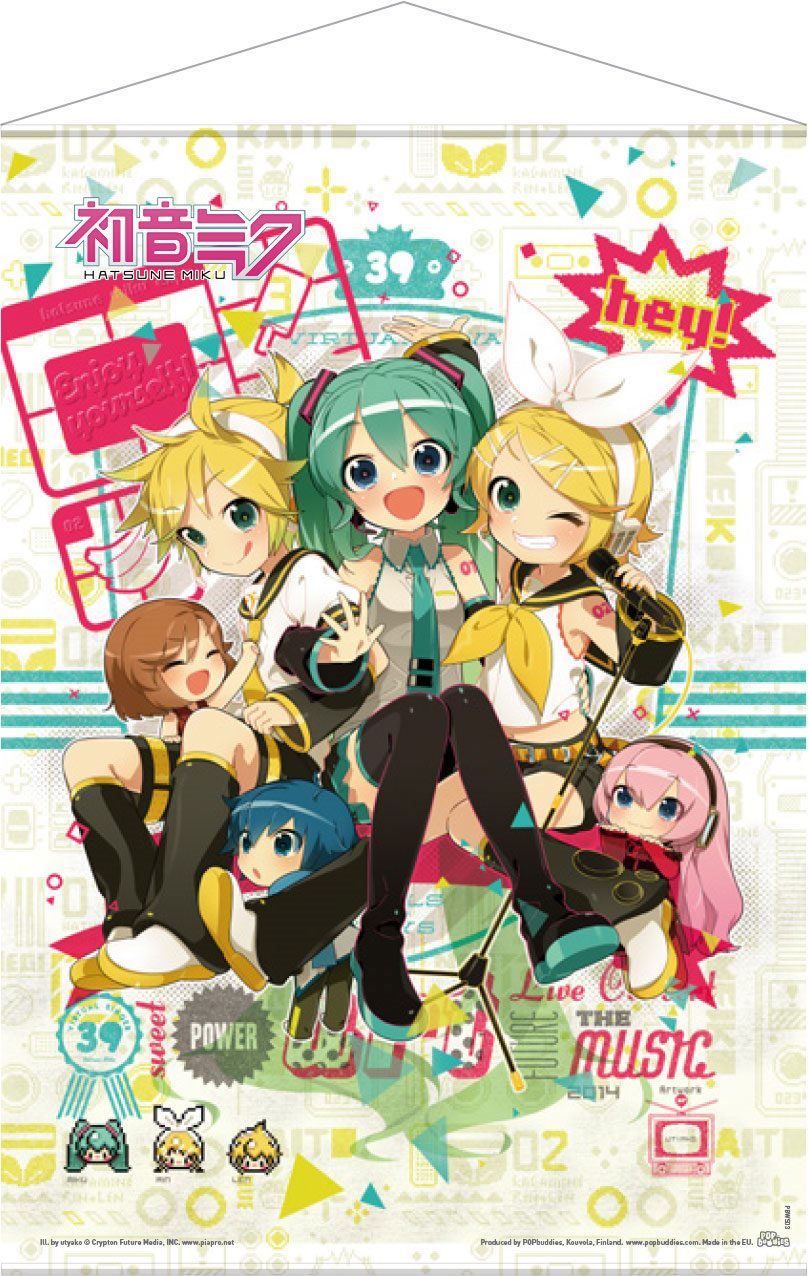 POPbuddies Vocaloid Wallscroll Hey! Piapro Characters 50 x 70 cm