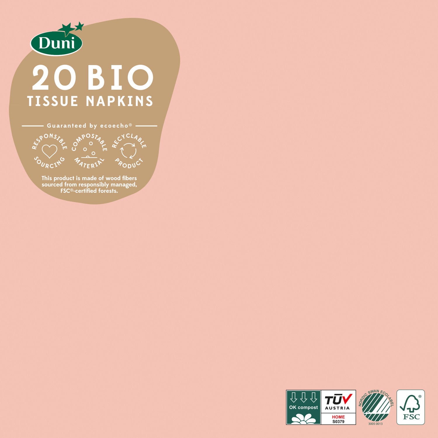 Duni Servetten Mellow Rose 33x33cm