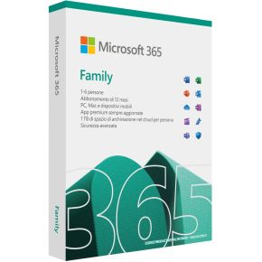 Microsoft 365 Family 1 licentie(s) Abonnement Italiaans 1 jaar