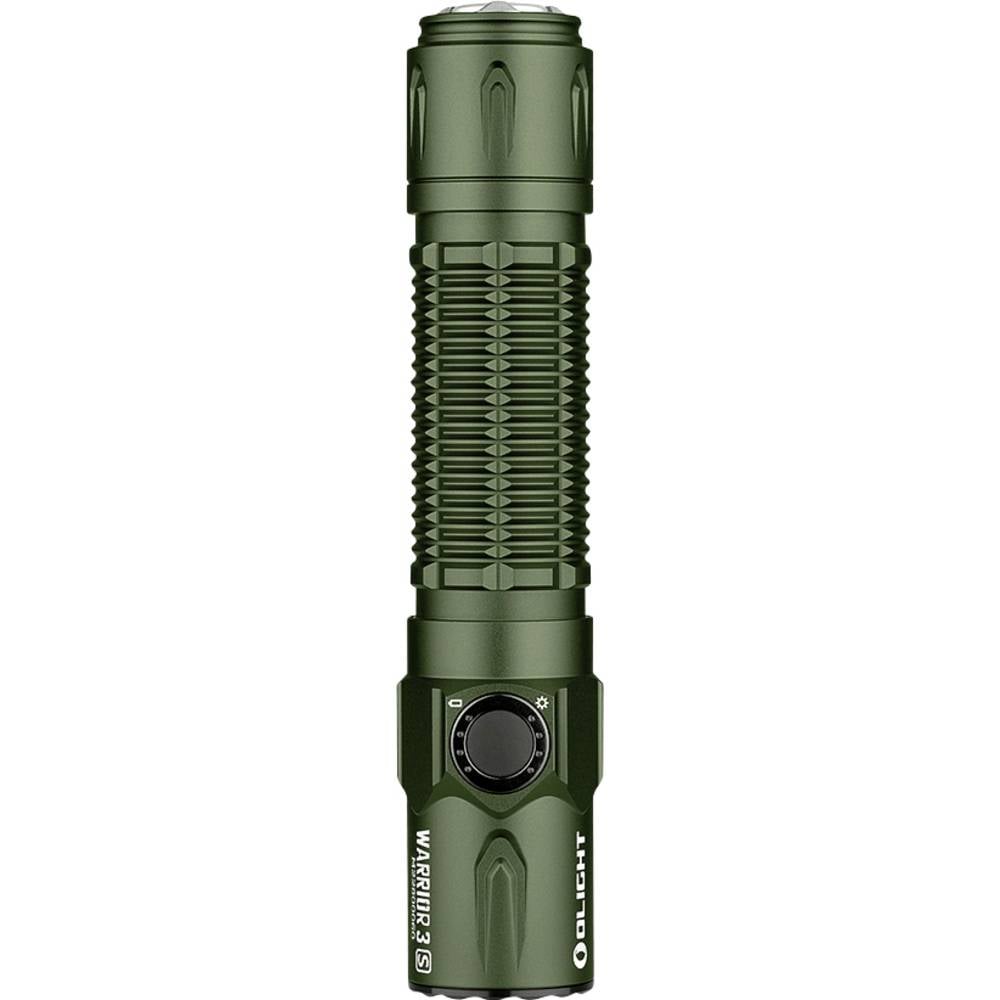 OLight Warrior 3S green Zaklamp werkt op een accu LED IPX8 (waterdicht), Met riemclip, Met holster, Met stroboscoopfunctie 2300 lm 176 g