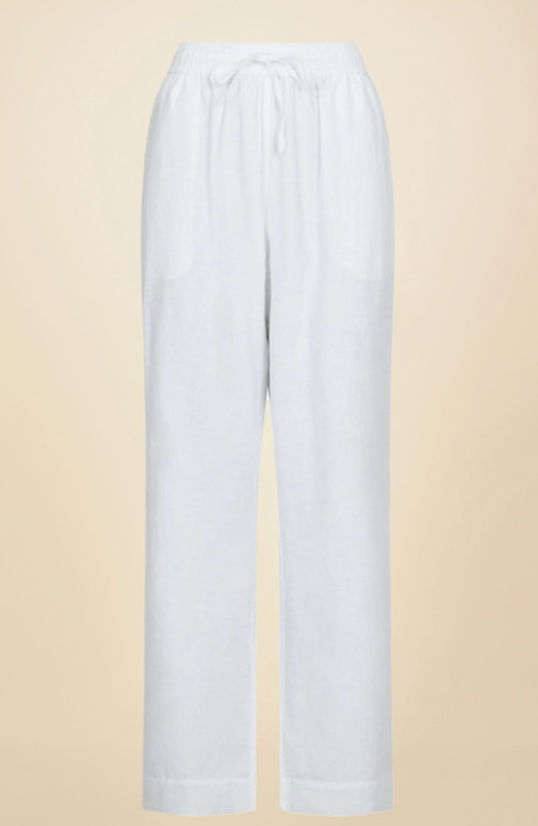 Neo Noir Sonar Linen Pants White