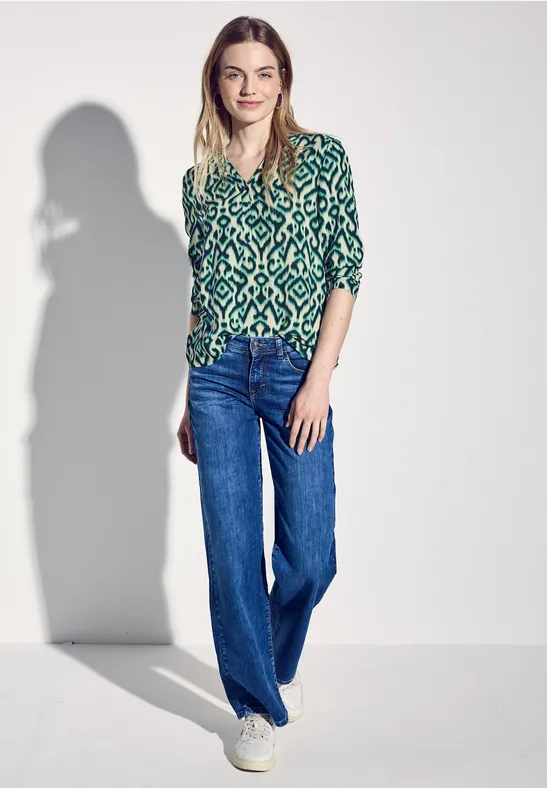 STREET ONE Shirt met 3/4 mouwen met grafisch patroon