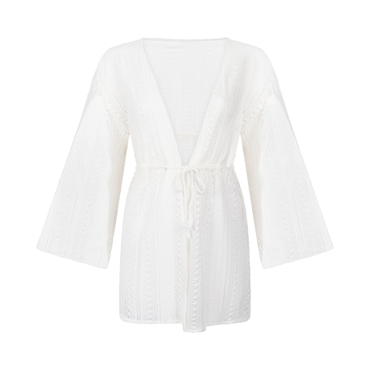 Hunkemöller Beach Crochet Kaftan kimono, creme