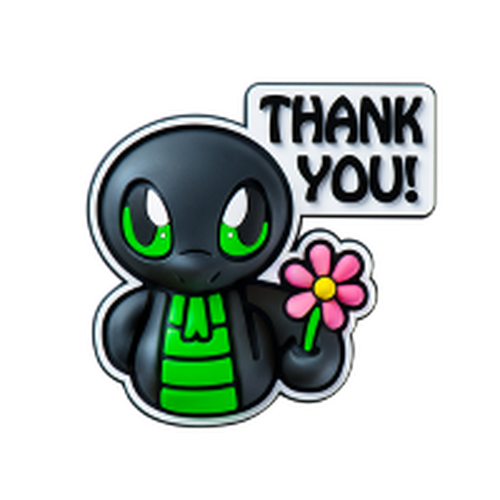 Razer Sneki Snek Fridge Magnet - THANK YOU