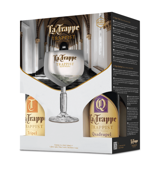 La Trappe Giftpack 4x33cl + Glas