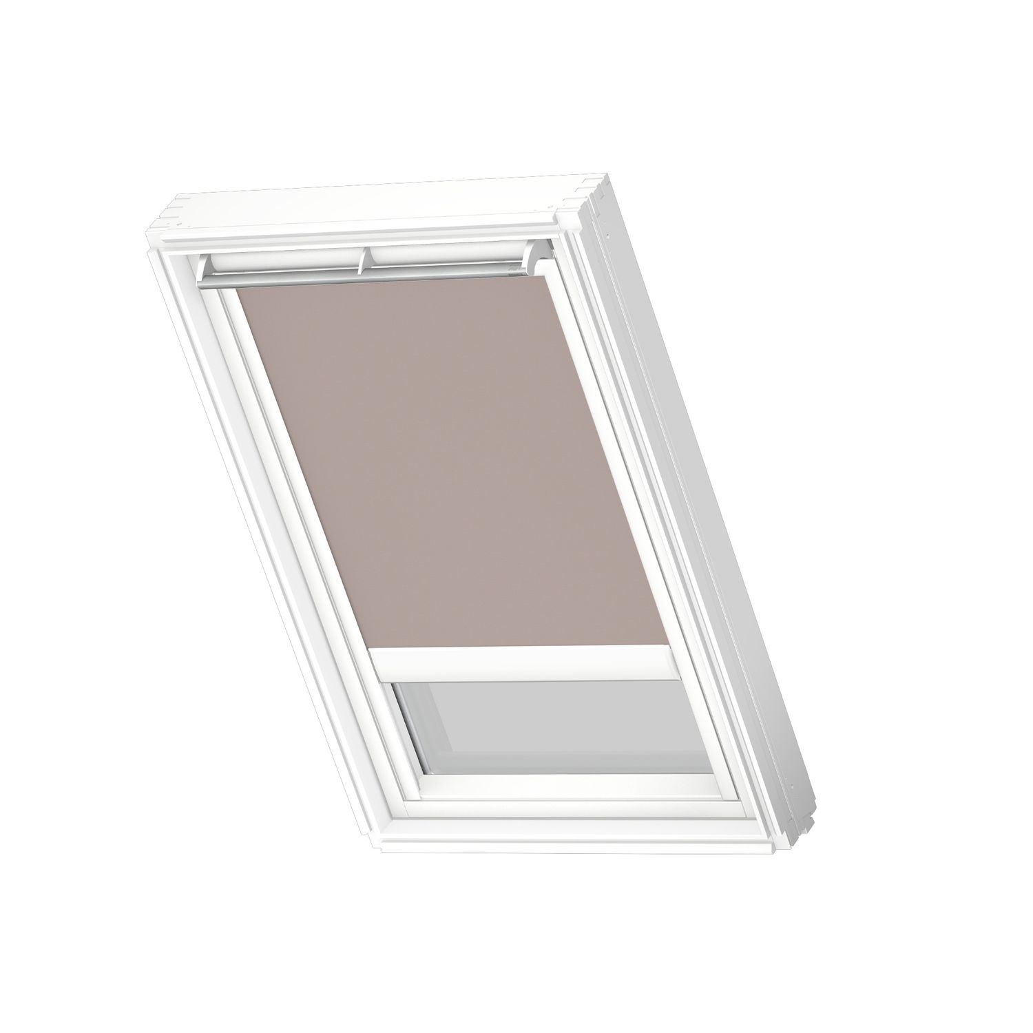 VELUX Verduisterend Dakraam Rolgordijn Op Zonne-energie White Line Dsl C04 4580swl Licht Taupe