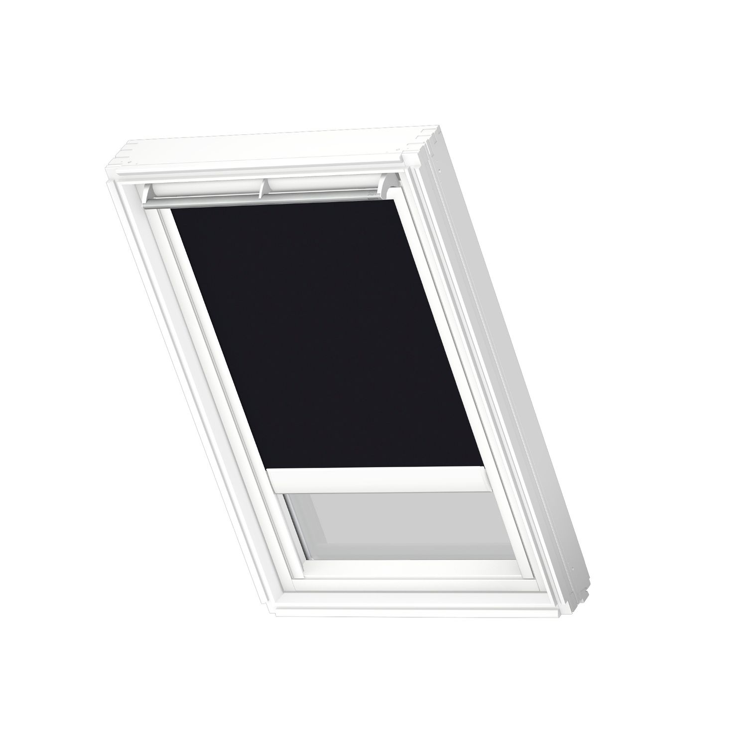 VELUX Verduisterend Dakraam Rolgordijn Op Zonne-energie White Line Dsl Ck04 3009swl Zwart