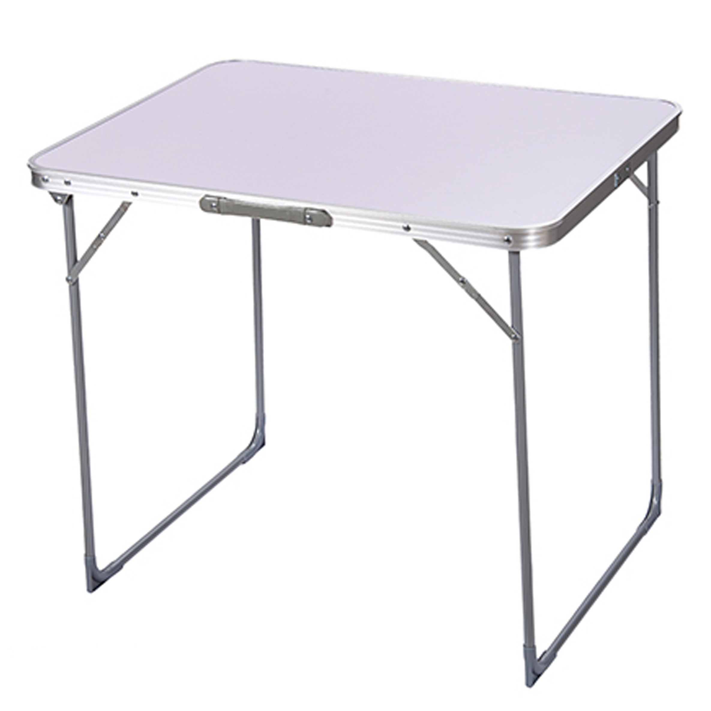 CM Camping tafel - aluminium - lichtgewicht - wit - 80 x 60 x 70  -
