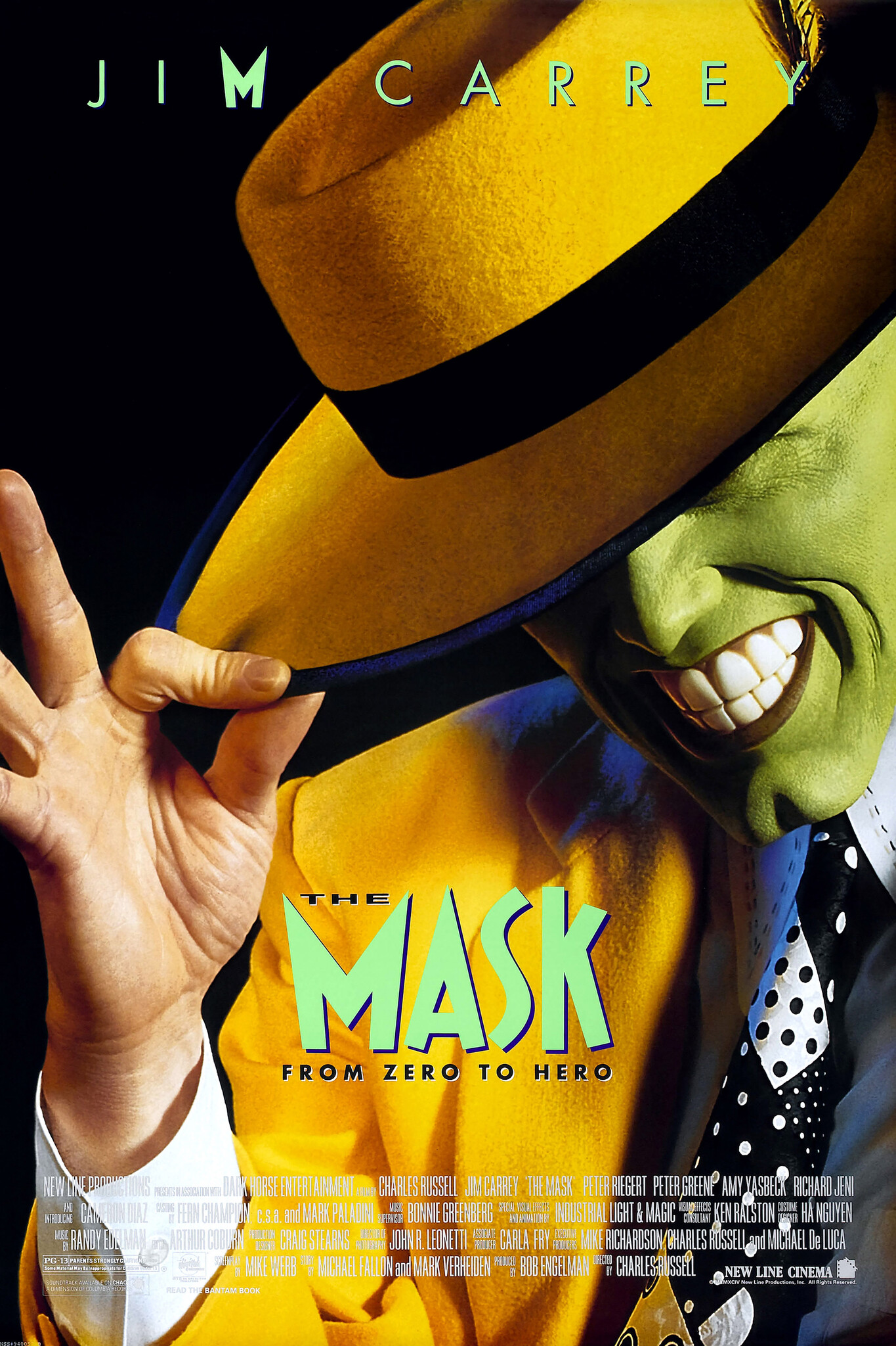 Karo-art Poster-The Mask, 1994, Originele Filmposter, Premium Print, Professioneel Fotopapier