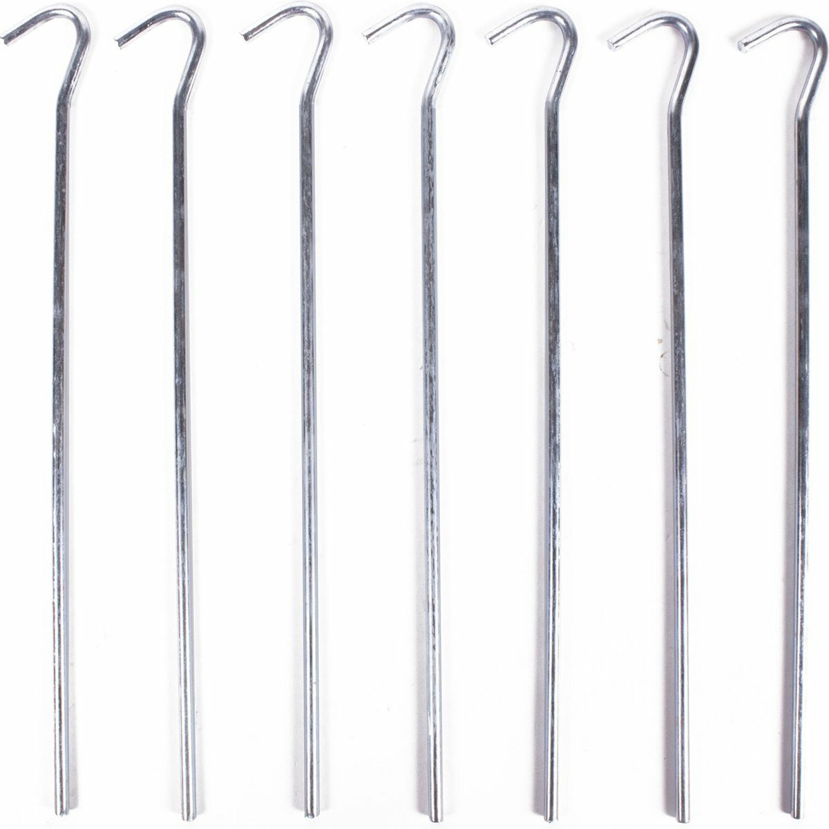 Benson Grondpen/tentharing - 7x - zilver - metaal - 22 cm -