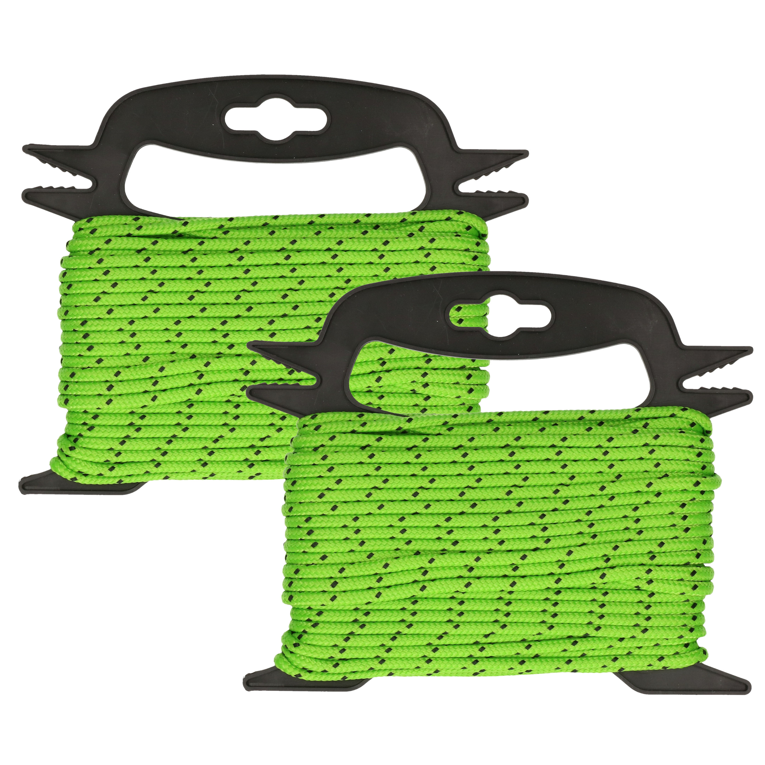 ProPlus Pro Plus scheerlijn lichtgevend - 2x - 20 meter - fluor groen - haspel - 4 mm dikte - kamperen -