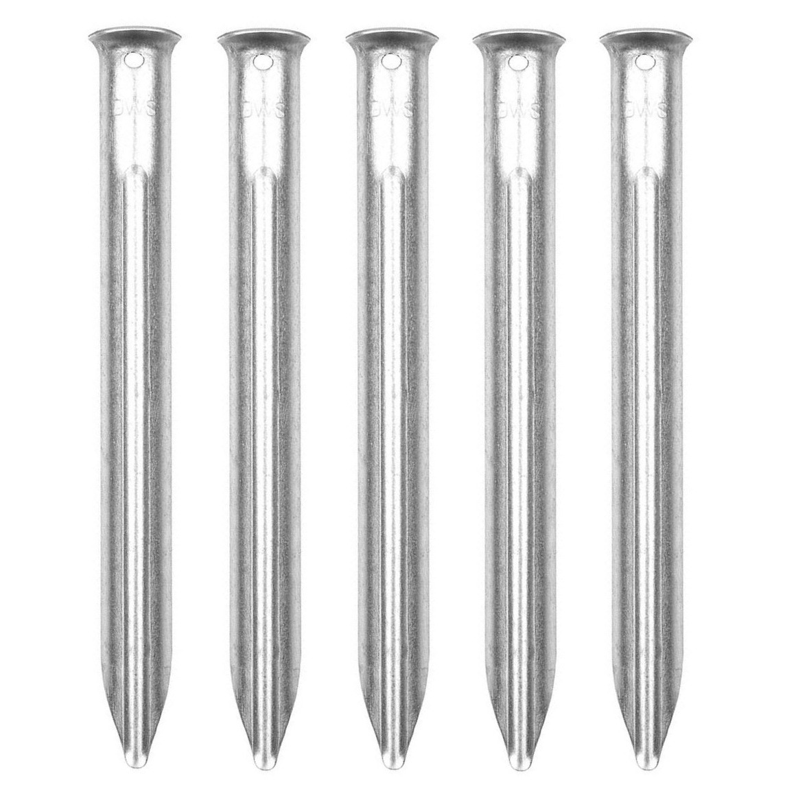 Merkloos Tent haringen extra stevig - 16x - 24 cm - Metaal - Kampeer spullen - Outdoor kwaliteit -
