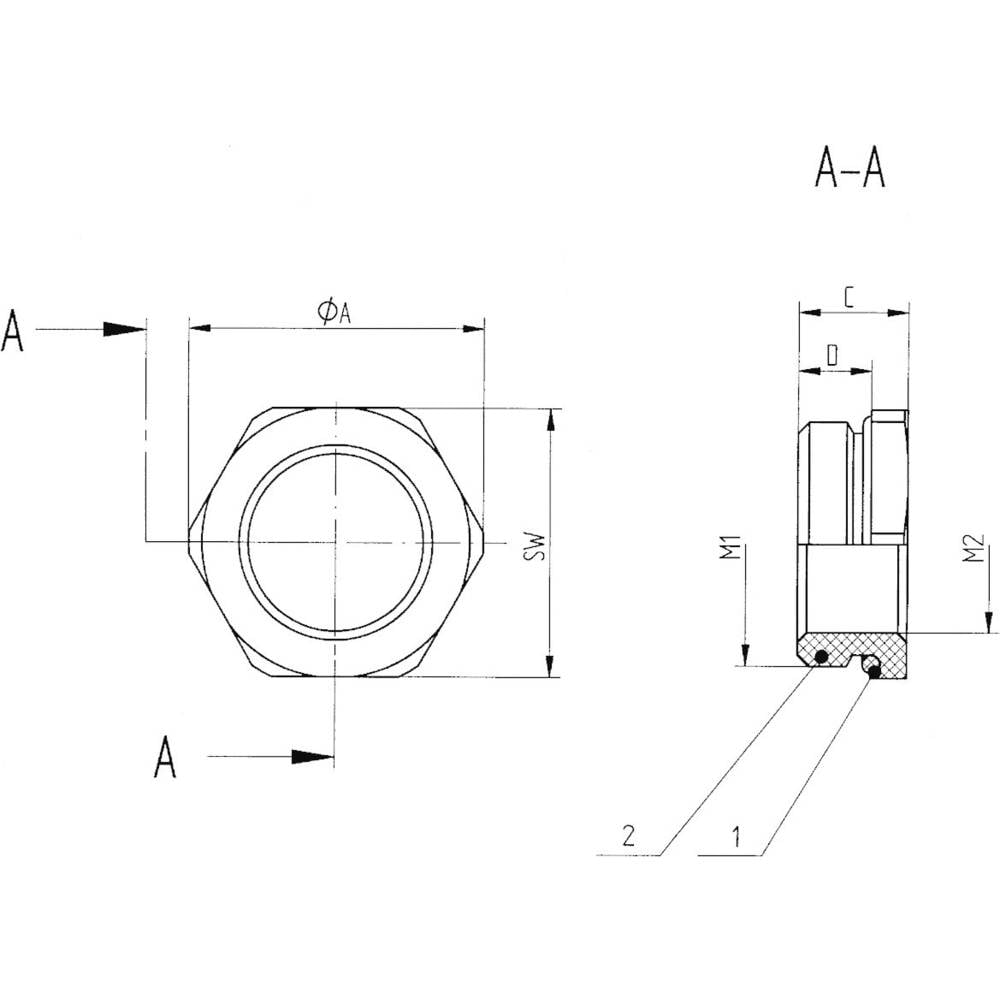 LAPP 52101972 SKINDICHT MR-M 6KT. 32X1,5/20X1,5 Wartel reduceerring Met O-ring M32 M20 Messing Natuur 25 stuk(s)