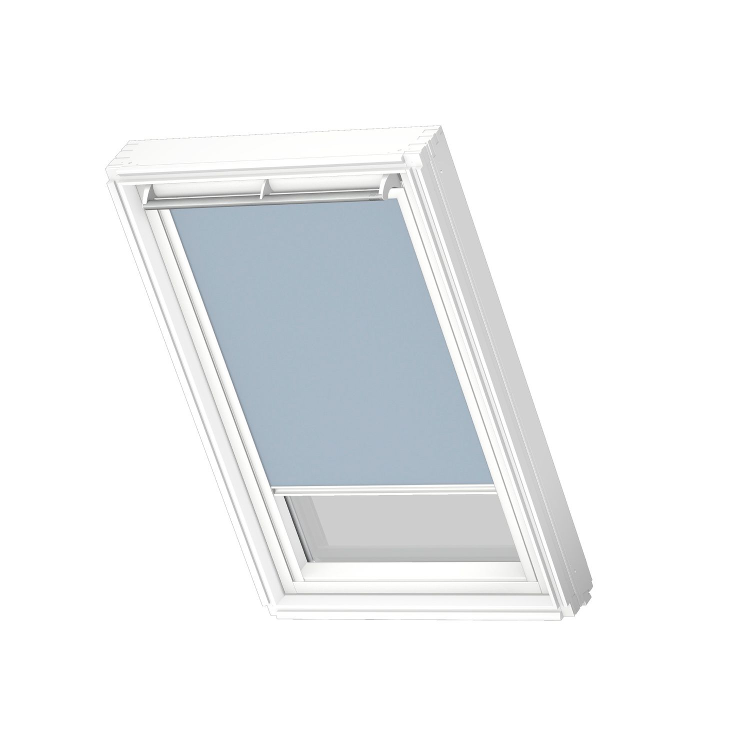 VELUX Manueel Verduisterend Dakraam Rolgordijn White Line Dkl Ck04 4576swl Lichtblauw