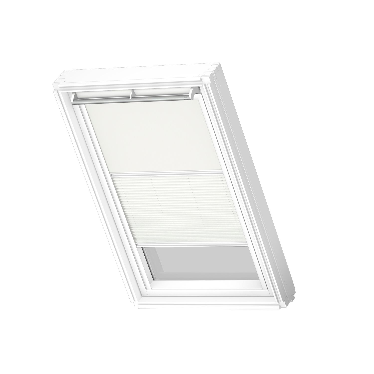 VELUX Manueel Duo Verduisterend Dakraam Rolgordijn White Line Dfd C02 1025swl Wit - Wit