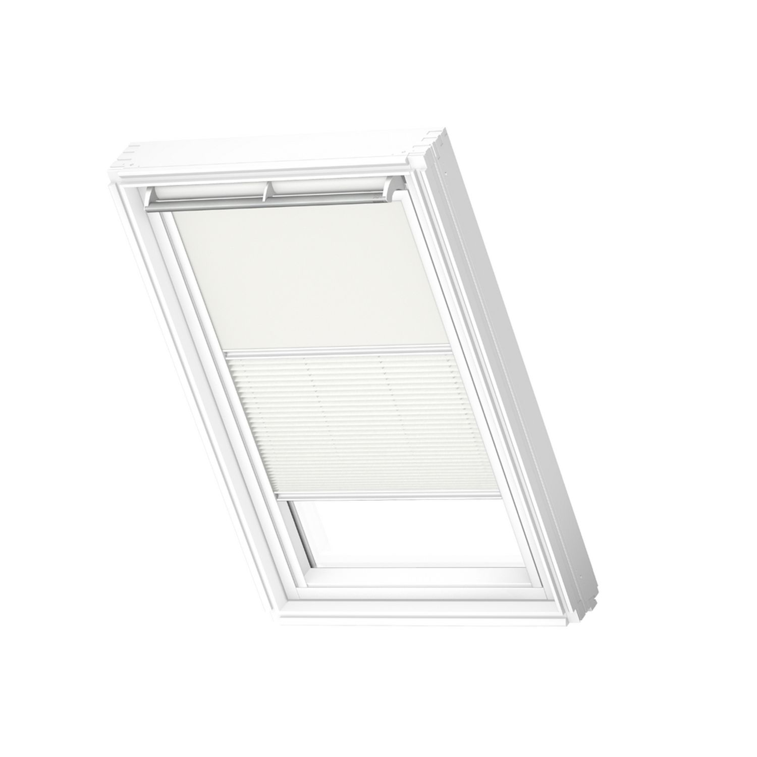 VELUX Manueel Duo Verduisterend Dakraam Rolgordijn White Line Dfd M04 1025swl Wit - Wit