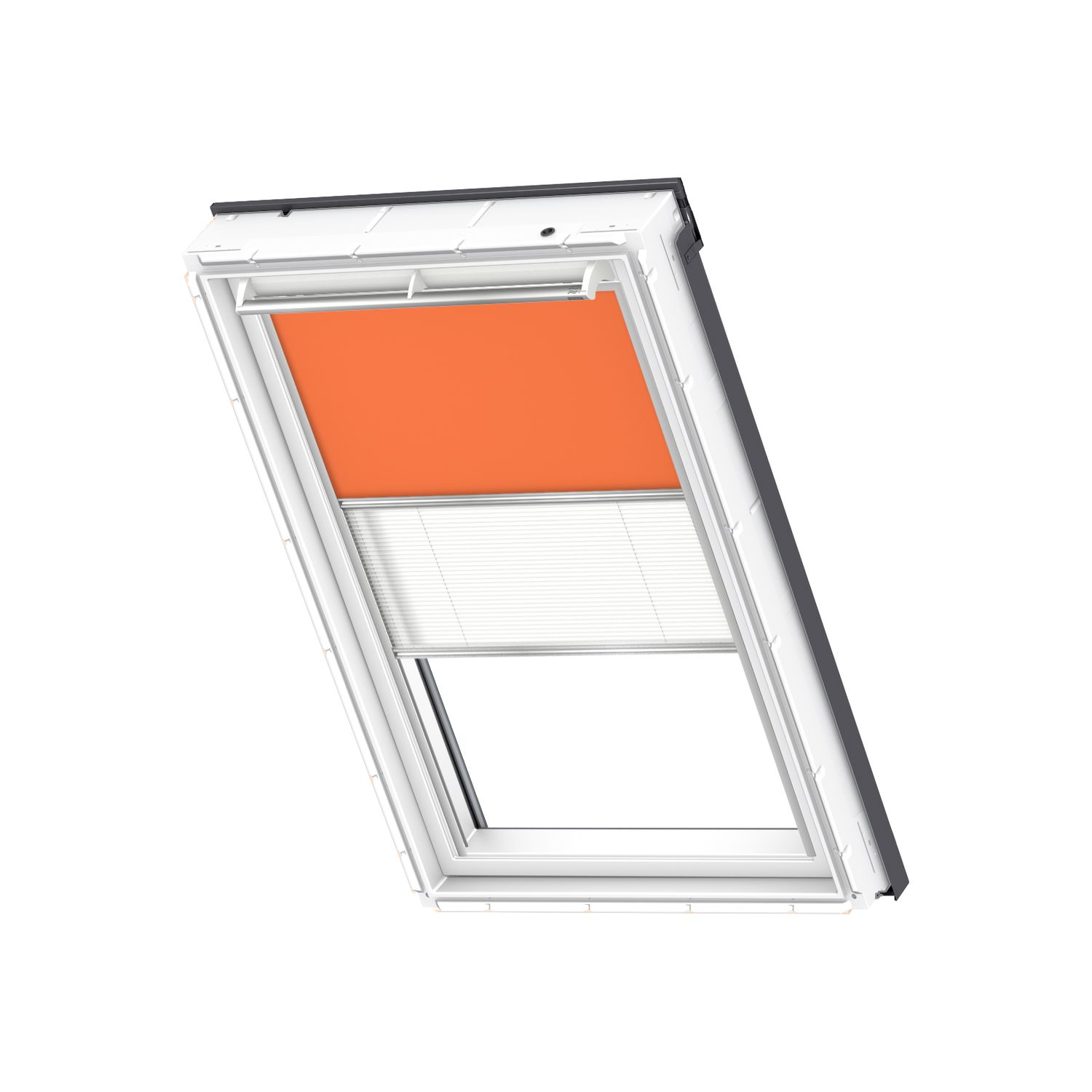 VELUX Manueel Verduisterend Dakraam Rolgordijn Duo Plissé Dfd C04 4564s Oranje