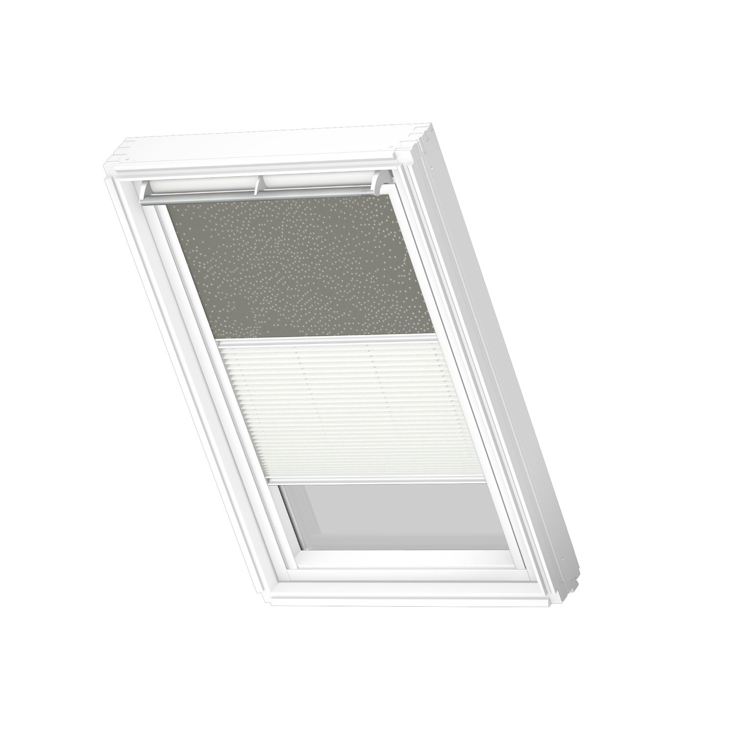 VELUX Manueel Duo Verduisterend Dakraam Rolgordijn White Line Dfd C04 4575swl Groen - Wit