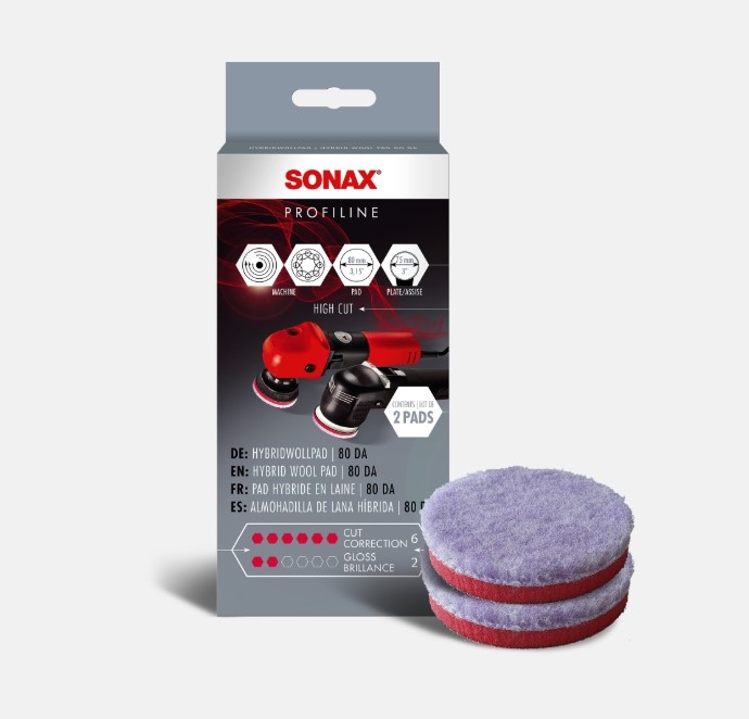 Sonax Opzetelement polijstmachine Hybridwollpad 80 DA