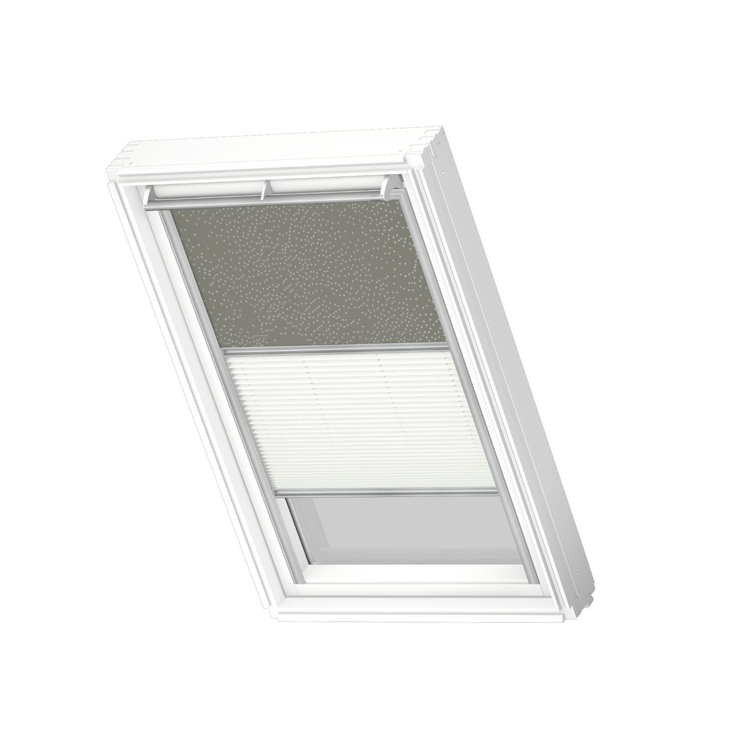 VELUX Manueel Duo Verduisterend Dakraam Rolgordijndfd Mk06 4575s Groen - Wit