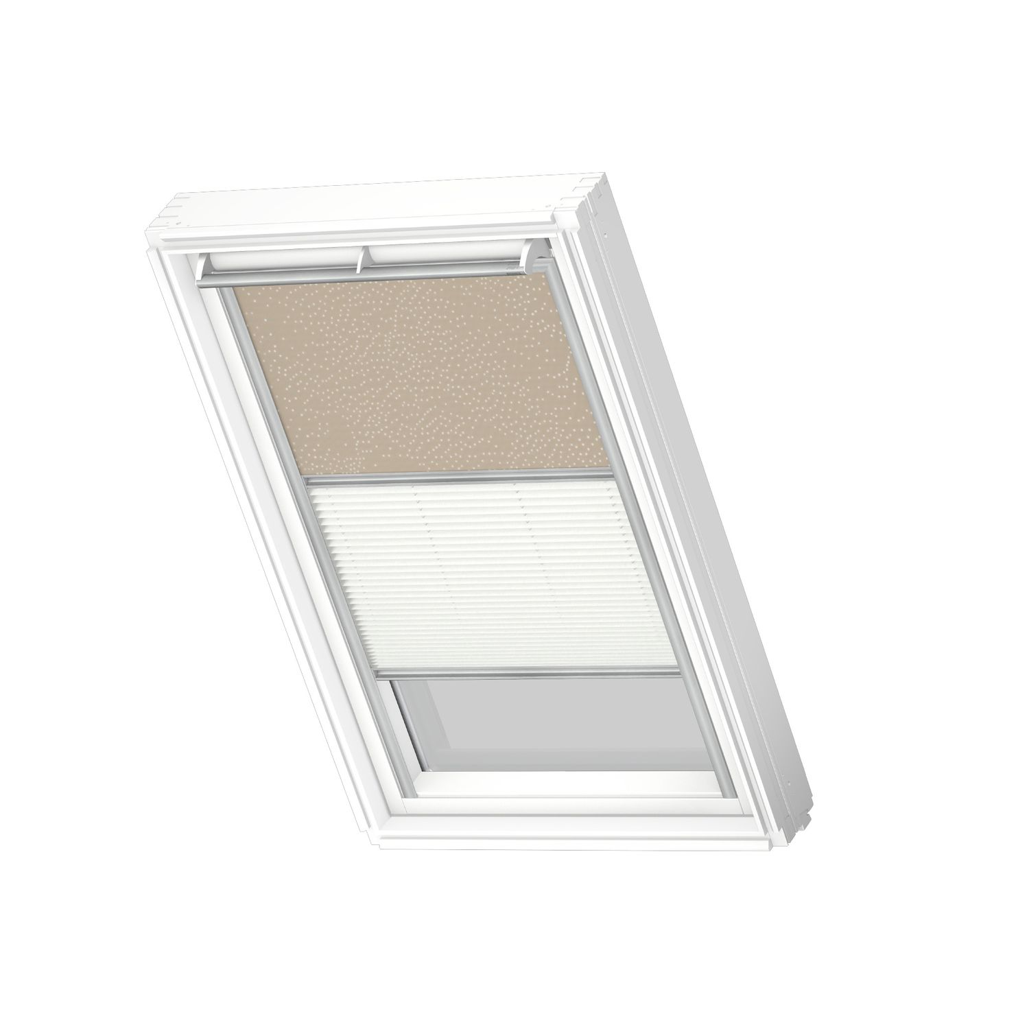 VELUX Manueel Duo Verduisterend Dakraam Rolgordijndfd Mk08 4579s Natuurlijk - Wit