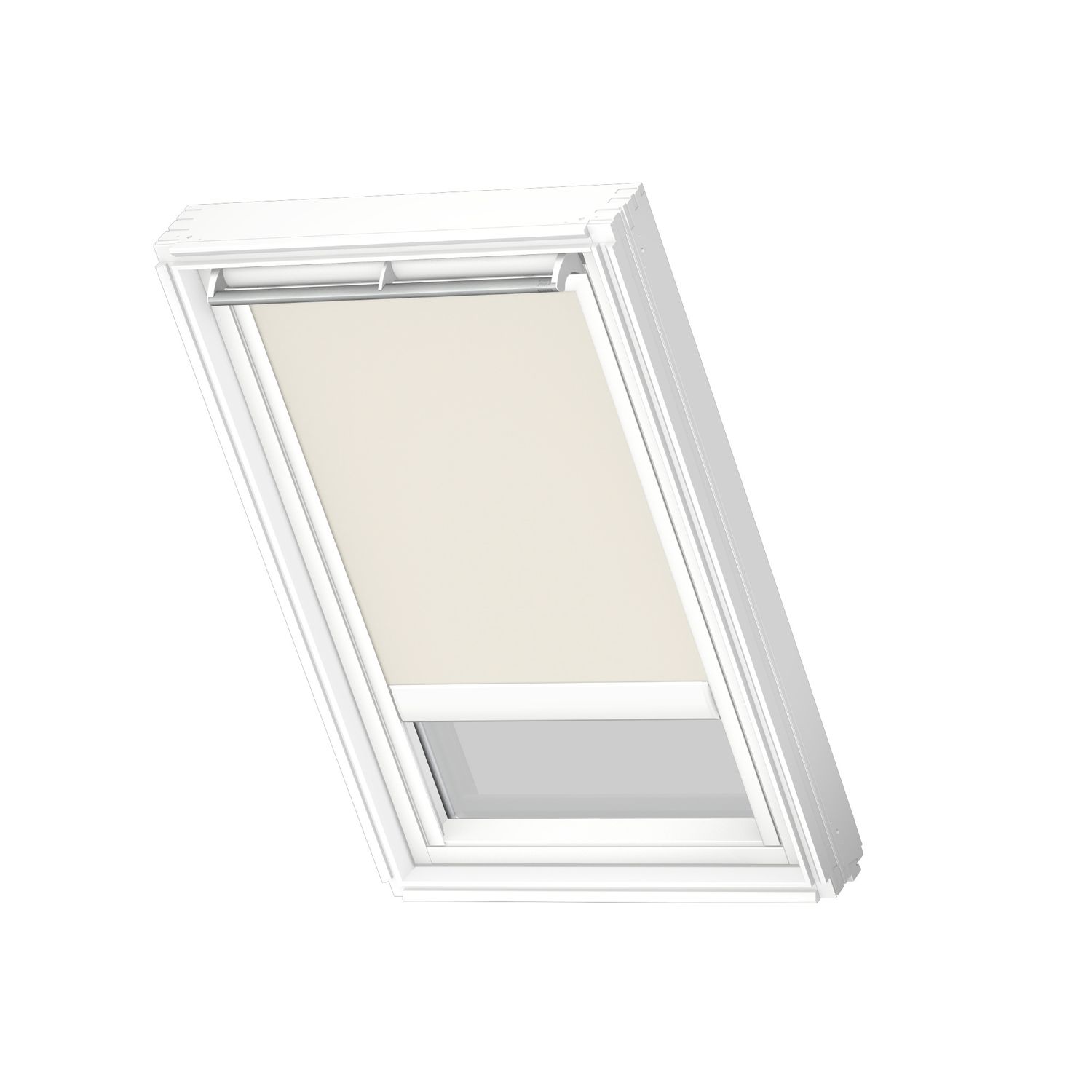 VELUX Verduisterend Dakraam Rolgordijn Op Zonne-energie White Line Dsl M04 1085swl Beige