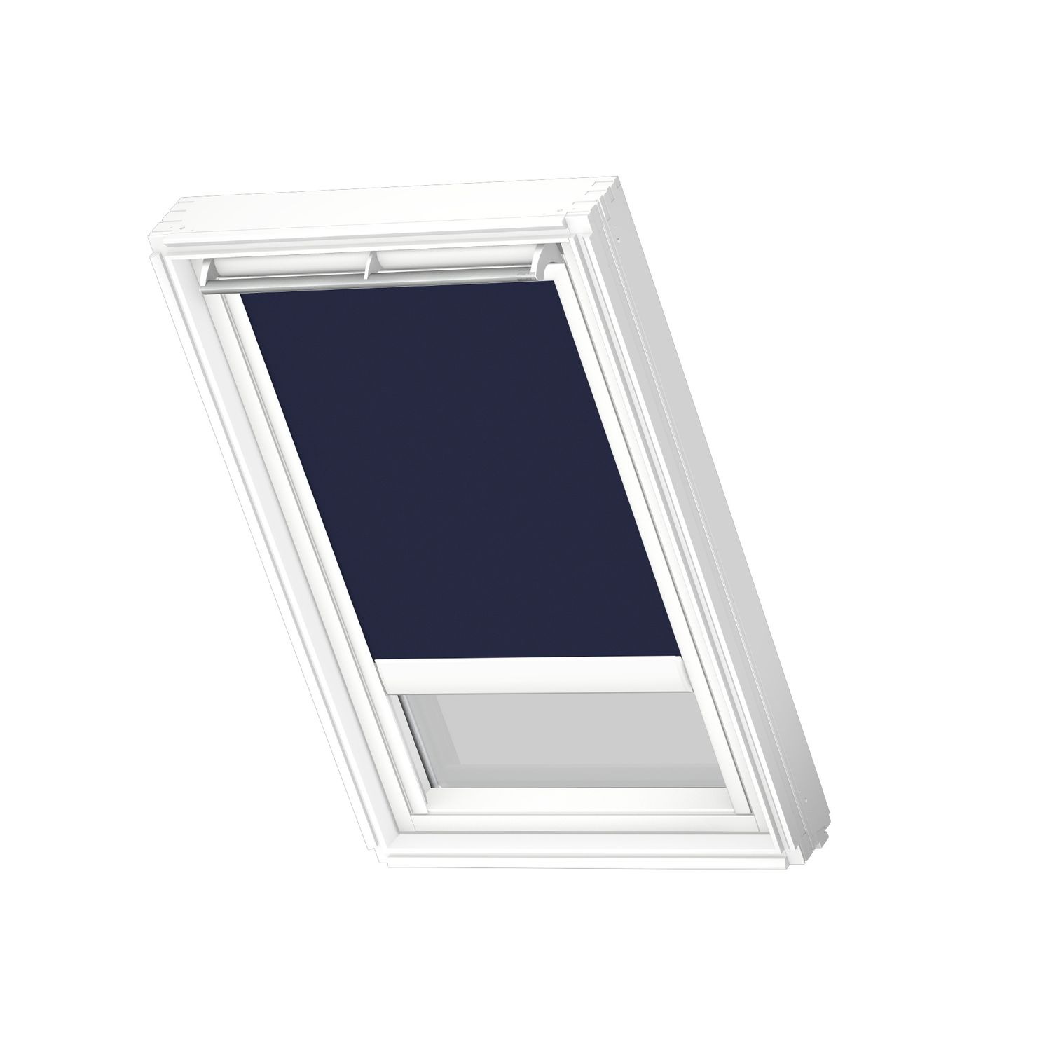 VELUX Verduisterend Dakraam Rolgordijn Op Zonne-energie White Line Dsl Mk04 1100swl Donkerblauw