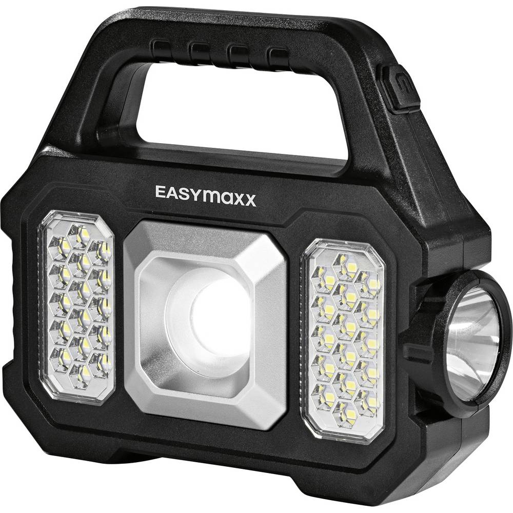 Easymaxx 12899 Werklamp LED, COB LED werkt op een accu, werkt op zonne-energie