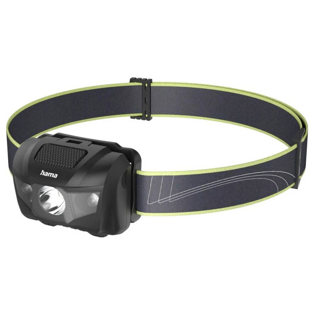 Hama LED-Stirnlampe HL200, Batterien, Kopflampe zum Joggen, Sport, 4 Modi Hoofdlamp 73 g