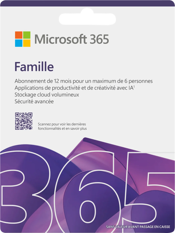 Microsoft 365 Family FR Abonnement 1 jaar