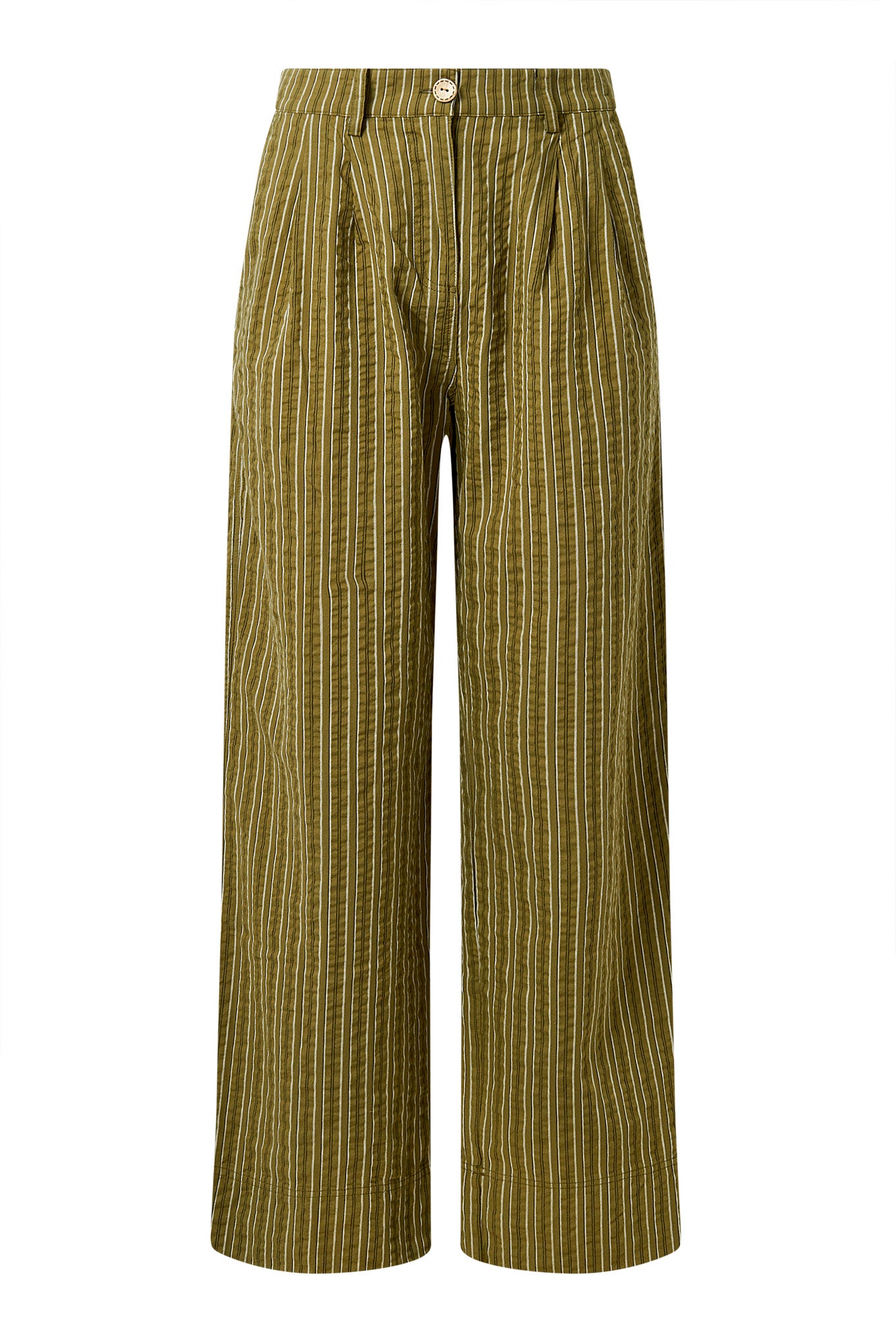 KOMODO Damen vegan Hose LÃ¶we GrÃ¼n Gestreift