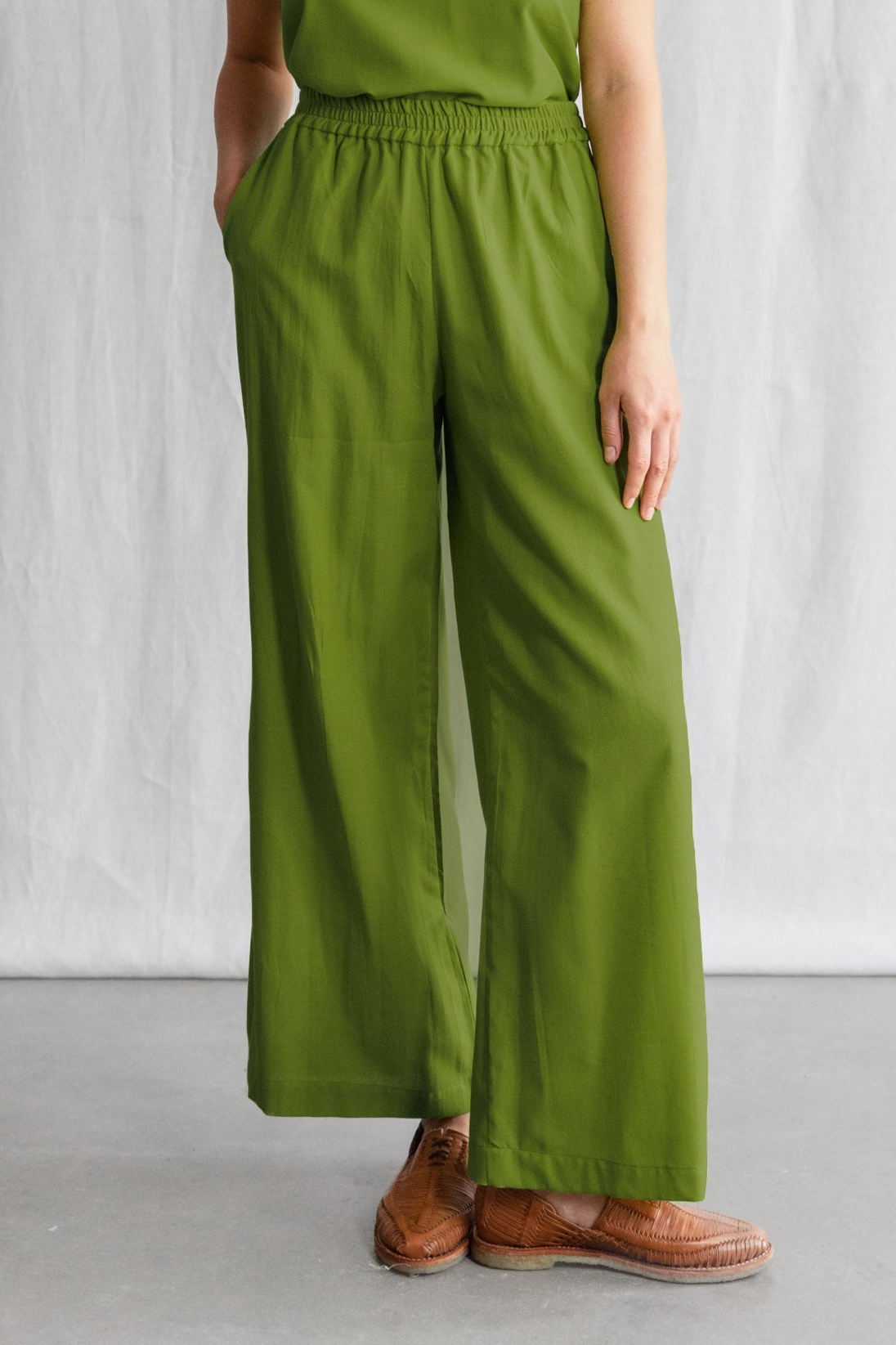 Jyoti Fair Works Damen vegan Hosen Jayan Basil