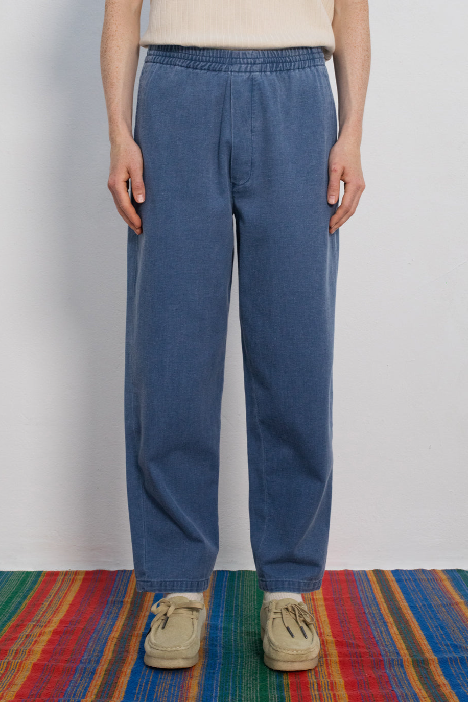 Rotholz Damen vegan Hose Wide Denim Blau