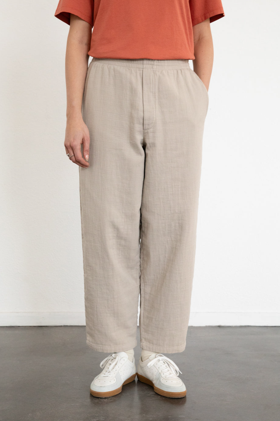Rotholz Damen vegan Hose Wide Sand