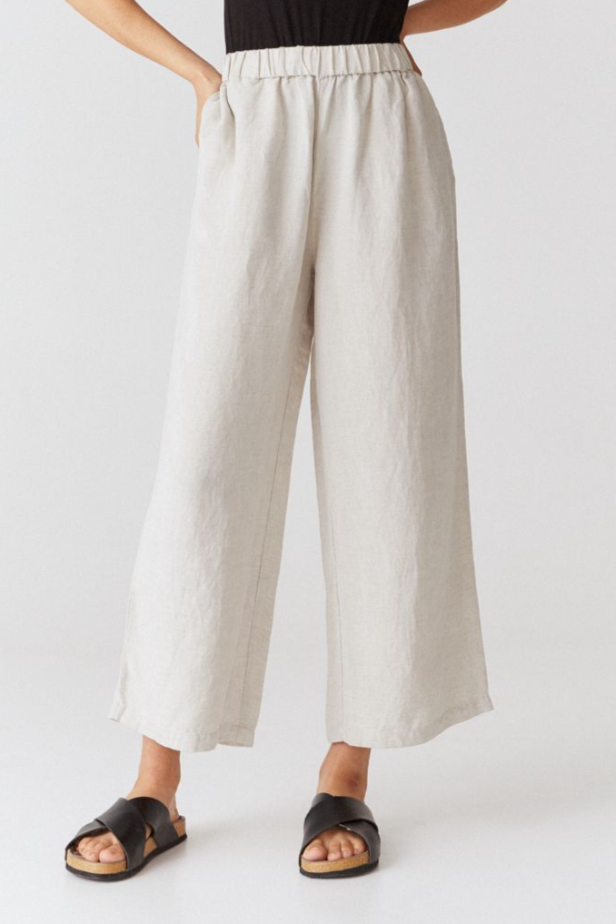 Movesgood Damen vegan Hose Weites Bein Com Sand