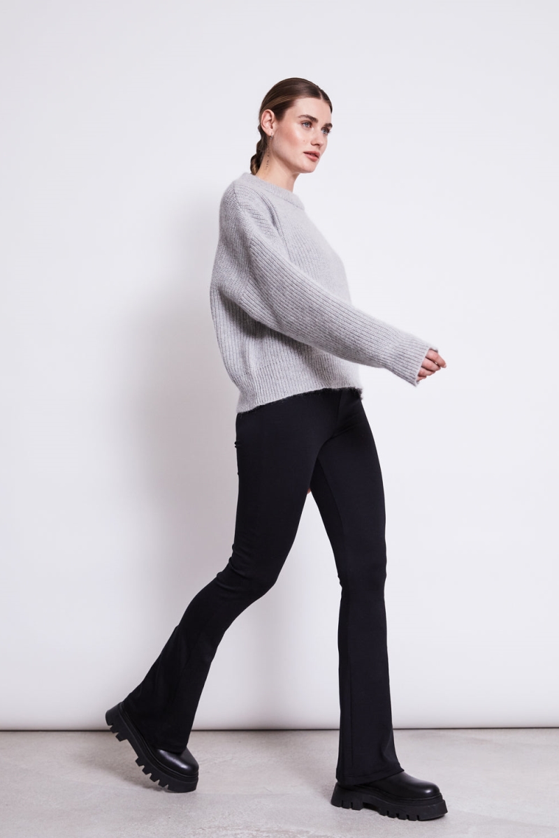 JAN N JUNE JAN 'N JUNE Damen vegan Flared Leggings Schwarz